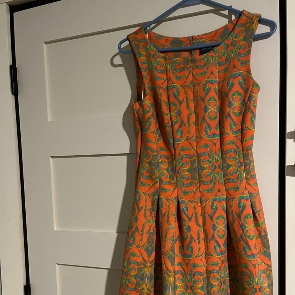 Gabby Skye Peach multicolored dress